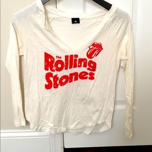 “DAY” Rolling Stones v cut long sleeve tee